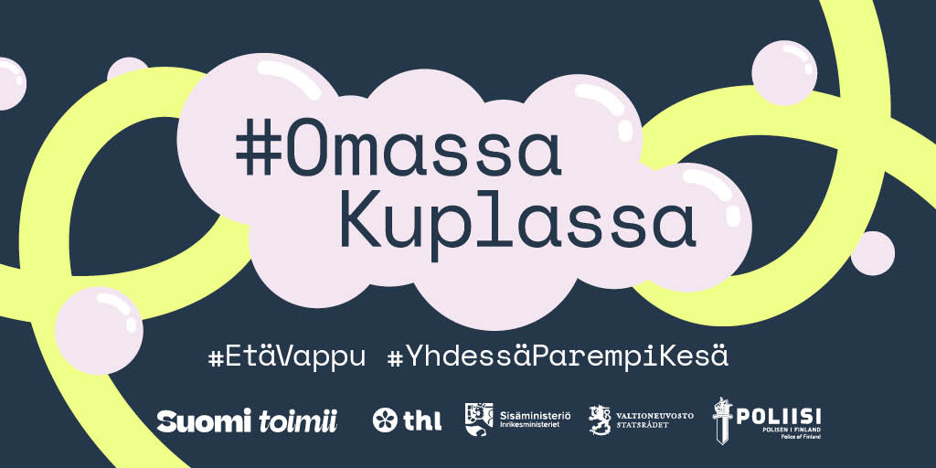  Vappu #omassakuplassa logo.